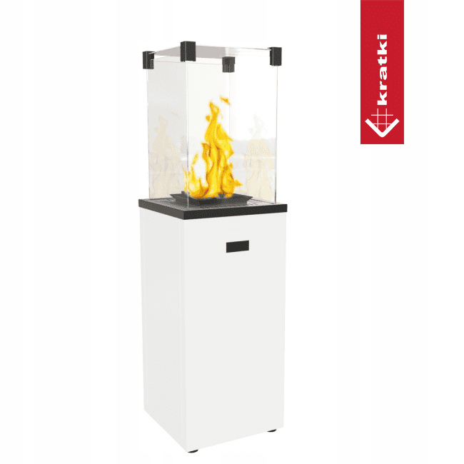 Kratki PATIO SLIM SCHWARZ 8,2 KW GAS HEIZUNG WHITE SATZ Manuell