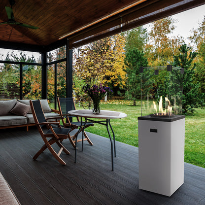 Kratki PATIO SLIM SCHWARZ 8,2 KW GAS HEIZUNG WHITE SATZ Manuell