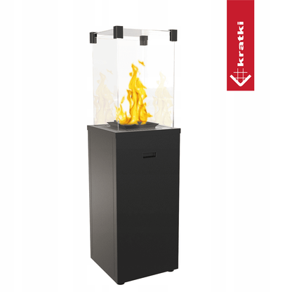 Kratki PATIO SLIM SCHWARZ 8,2 KW GAS HEIZUNG SATZ