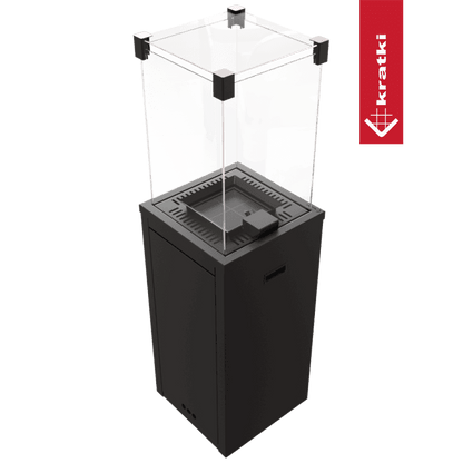 Kratki PATIO SLIM SCHWARZ 8,2 KW GAS HEIZUNG SATZ
