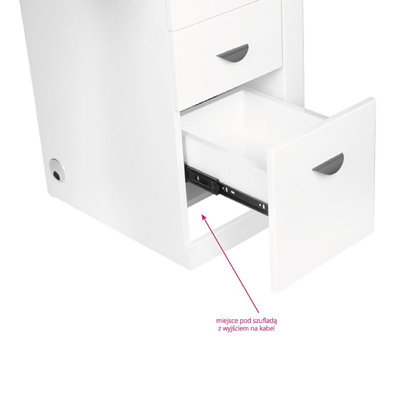 ActiveShop Kosmetiktisch 310 mit Kassettensauger weiß rechts