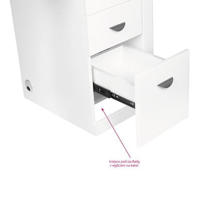 ActiveShop Kosmetiktisch 310 mit Kassettensauger weiß rechts