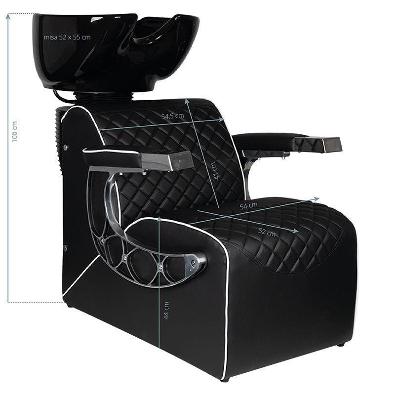 ActiveShop Gabbiano Friseurwaschbecken Simone schwarz