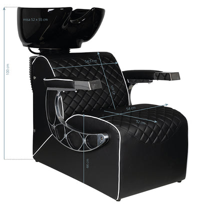 ActiveShop Gabbiano Friseurwaschbecken Simone schwarz