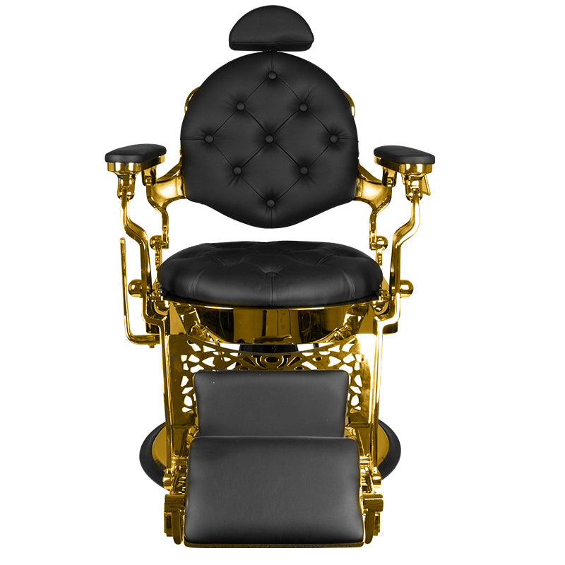 ActiveShop Gabbiano Barbersessel Giulio Gold schwarz