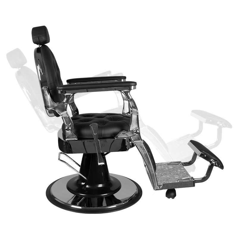 ActiveShop Gabbiano Barbersessel Giulio Silver schwarz