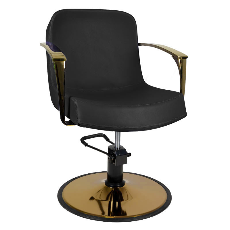 ActiveShop Gabbiano Stuhl für Styling gold Bologna schwarz