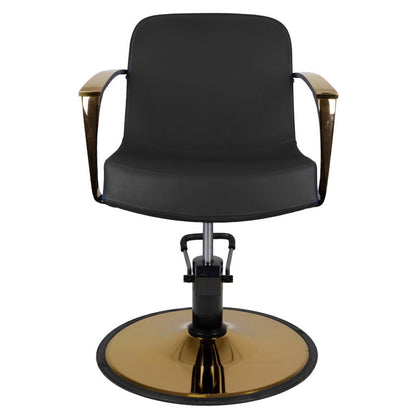 ActiveShop Gabbiano Stuhl für Styling gold Bologna schwarz
