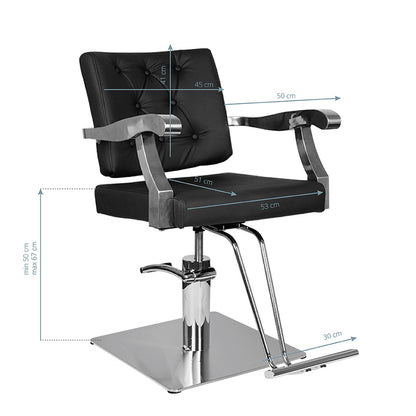 ActiveShop Gabbiano Friseurstuhl Lyon schwarz