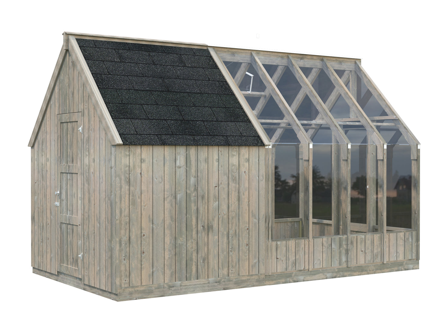 Palmako Emilia Gerätehaus 4,0 m2 - Grau kesseldruckimprägniert