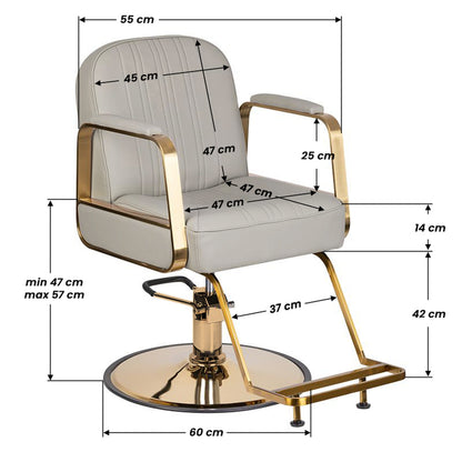 ActiveShop Gabbiano Friseurstuhl Acri Gold - Beige