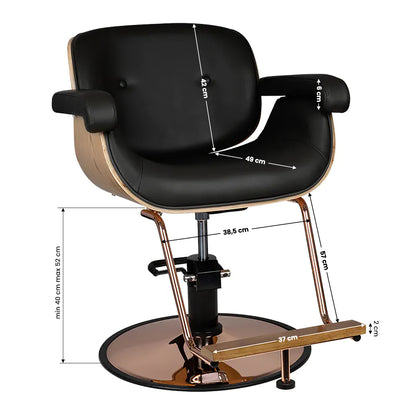 ActiveShop Gabbiano Friseurstuhl Venedig schwarz