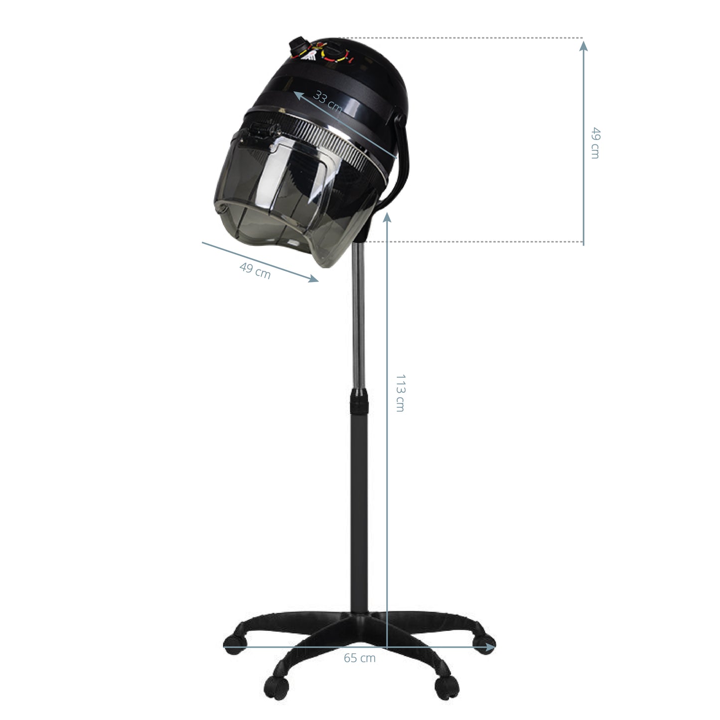 ActiveShop Gabbiano Standtrockner 1600 eine Geschwindigkeit schwarz