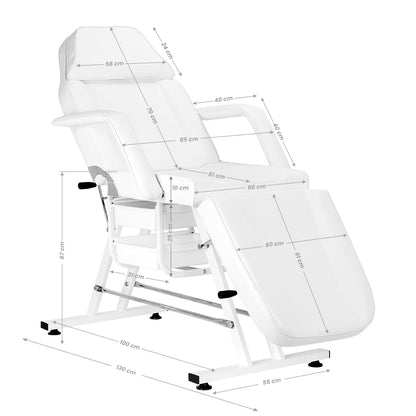ActiveShop Kosmetikstuhl Sillon mit Wannen weiß