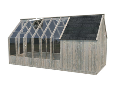 Palmako Emilia Gerätehaus 4,0 m2 - Grau kesseldruckimprägniert