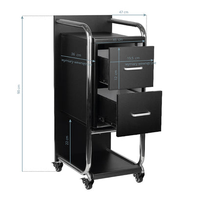 ActiveShop Gabbiano Friseurstuhl Solo silber schwarz