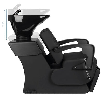 ActiveShop Gabbiano Friseurwaschbecken C37 schwarz verstellbar