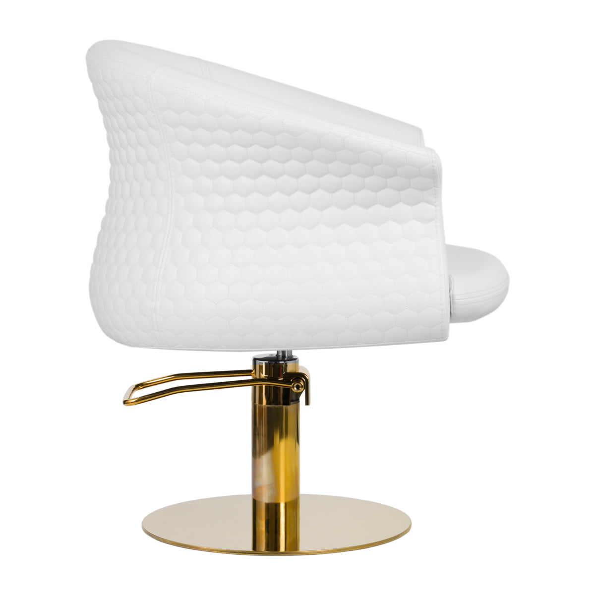 ActiveShop Gabbiano Friseurstuhl Versailles Gold Weiß