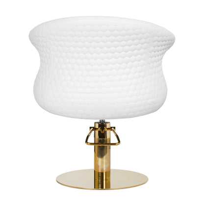 ActiveShop Gabbiano Friseurstuhl Versailles Gold Weiß