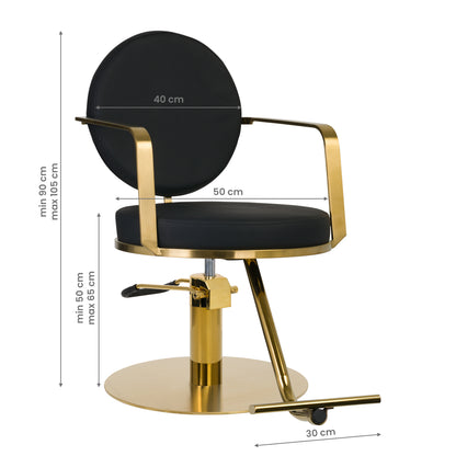 ActiveShop Gabbiano Friseurstuhl Arras Gold Schwarz