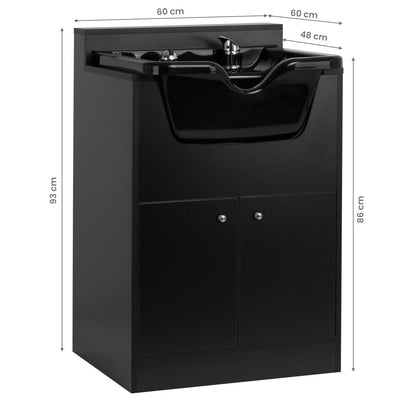 ActiveShop Gabbiano Friseur-Waschstation BB06 schwarz