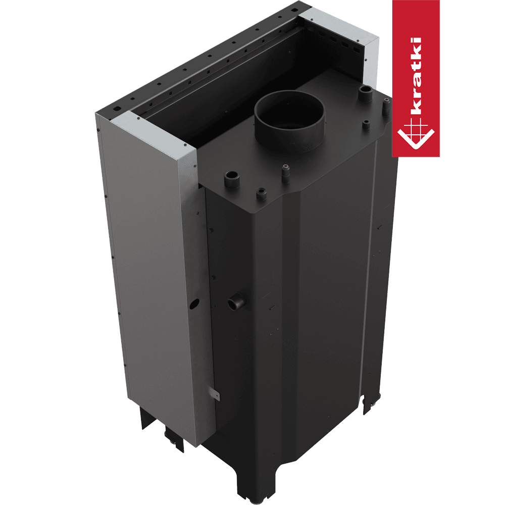 Kratki Wasserführender Kamineinsatz KRATKI MBM 12 kW Ø 180 mit Schiebetür