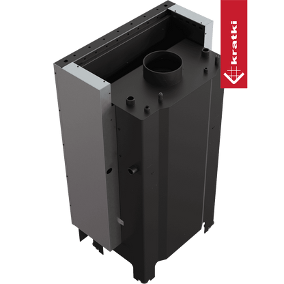 Kratki Wasserführender Kamineinsatz KRATKI MBM 12 kW Ø 180 mit Schiebetür