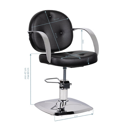 ActiveShop Gabbiano Friseurstuhl Asti schwarz