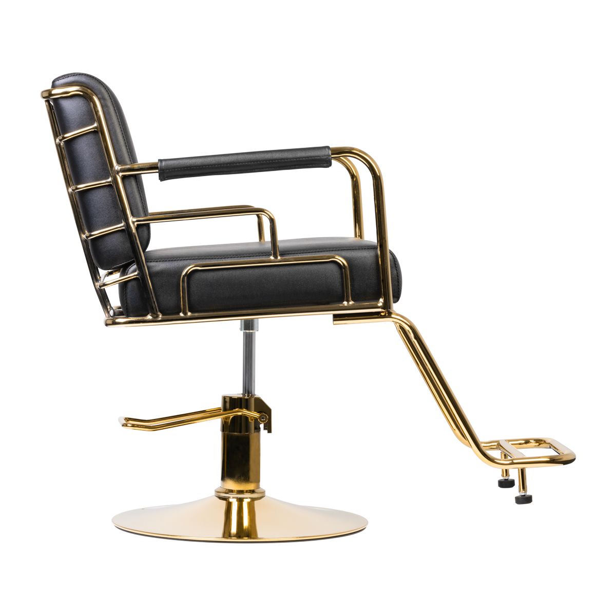 ActiveShop Gabbiano Friseurstuhl Prato Gold - Schwarz