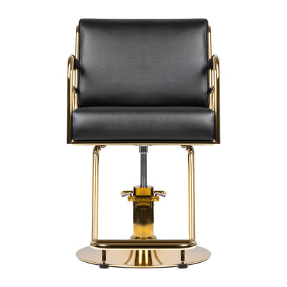 ActiveShop Gabbiano Friseurstuhl Prato Gold - Schwarz