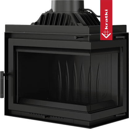 Kratki Kamineinsatz Gusseisen KRATKI SIMPLE rechts 8 kW Ø 180