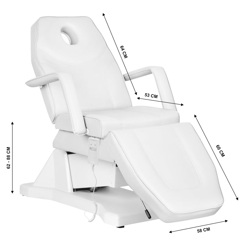 ActiveShop Elektrischer Kosmetikstuhl Soft 1 mit Motor, weiß