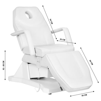 ActiveShop Elektrischer Kosmetikstuhl Soft 1 mit Motor, weiß