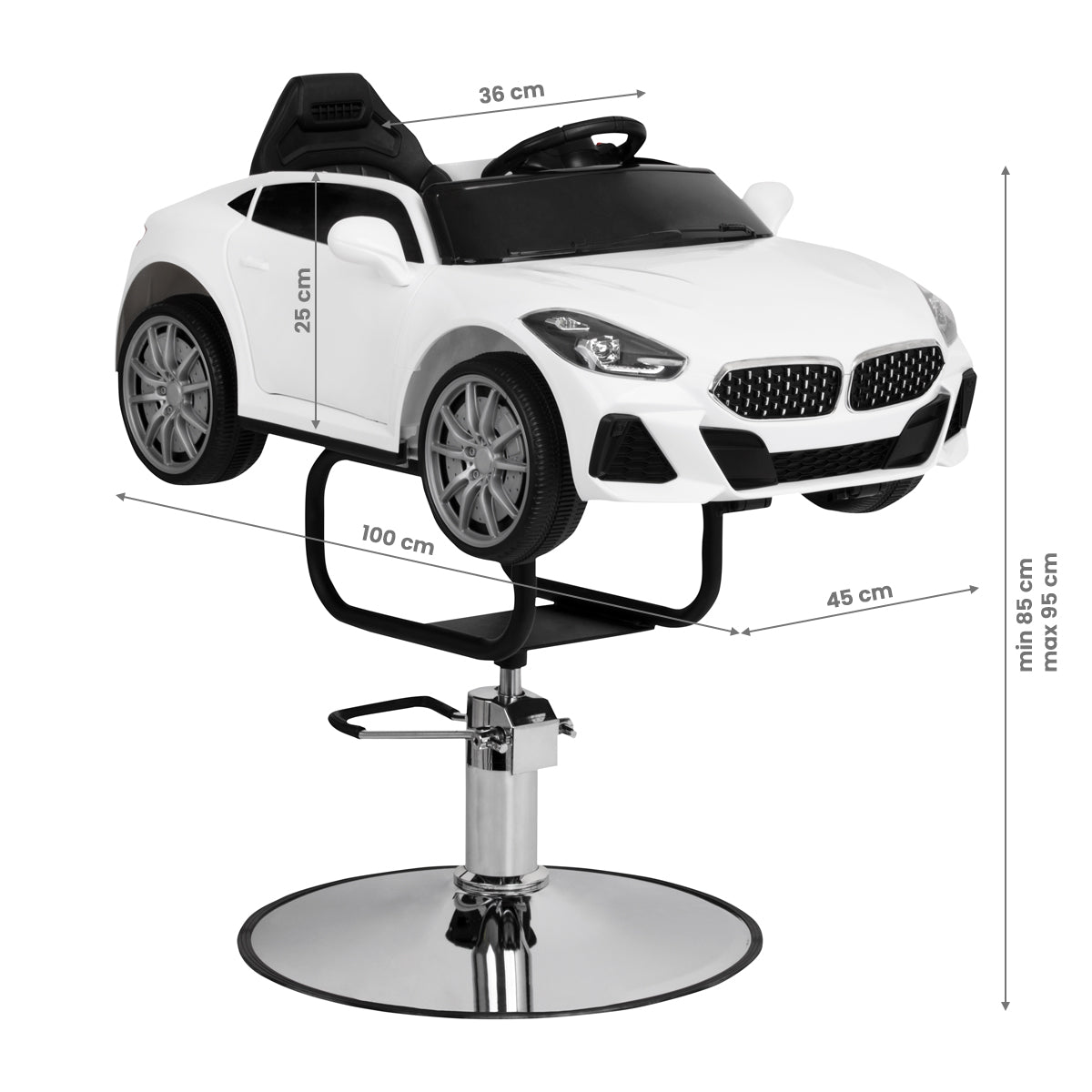 ActiveShop Kinder-Friseurstuhl Auto BM weiß