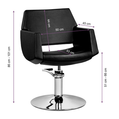ActiveShop Gabbiano Friseurstuhl Santiago schwarz