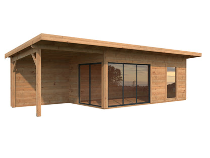 Palmako Andrea 17,1+7,9 m2 Slide Plus - Naturbelassen