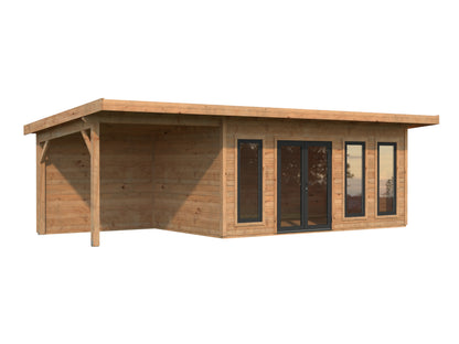 Palmako Aurelia 15,2+7,9 m2 - Lackiert dunkelgrau RAL7012 + anthrazit RAL7016