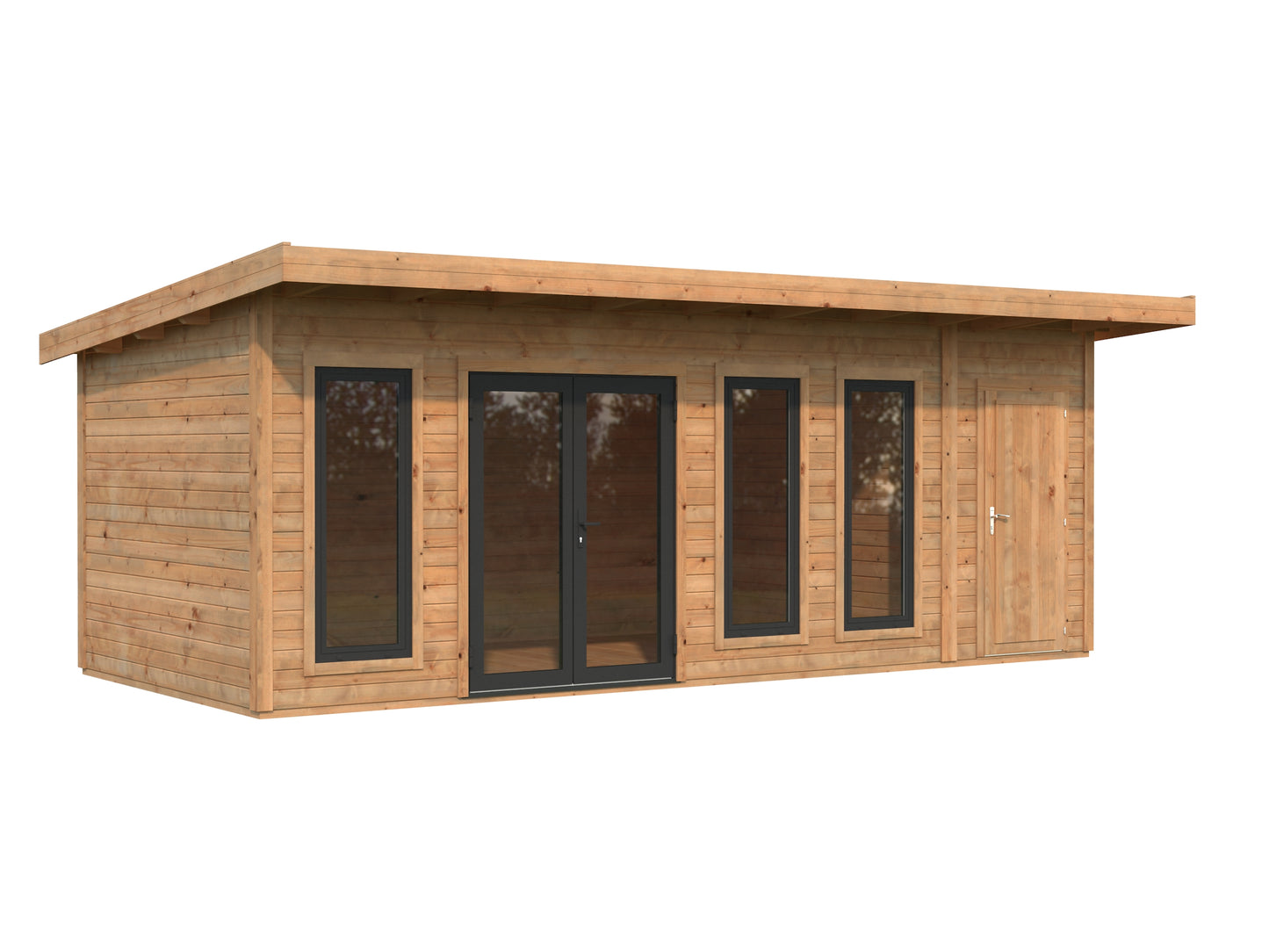 Palmako Aurelia 19,2 m2 - Lackiert dunkelgrau RAL7012 + anthrazit RAL7016
