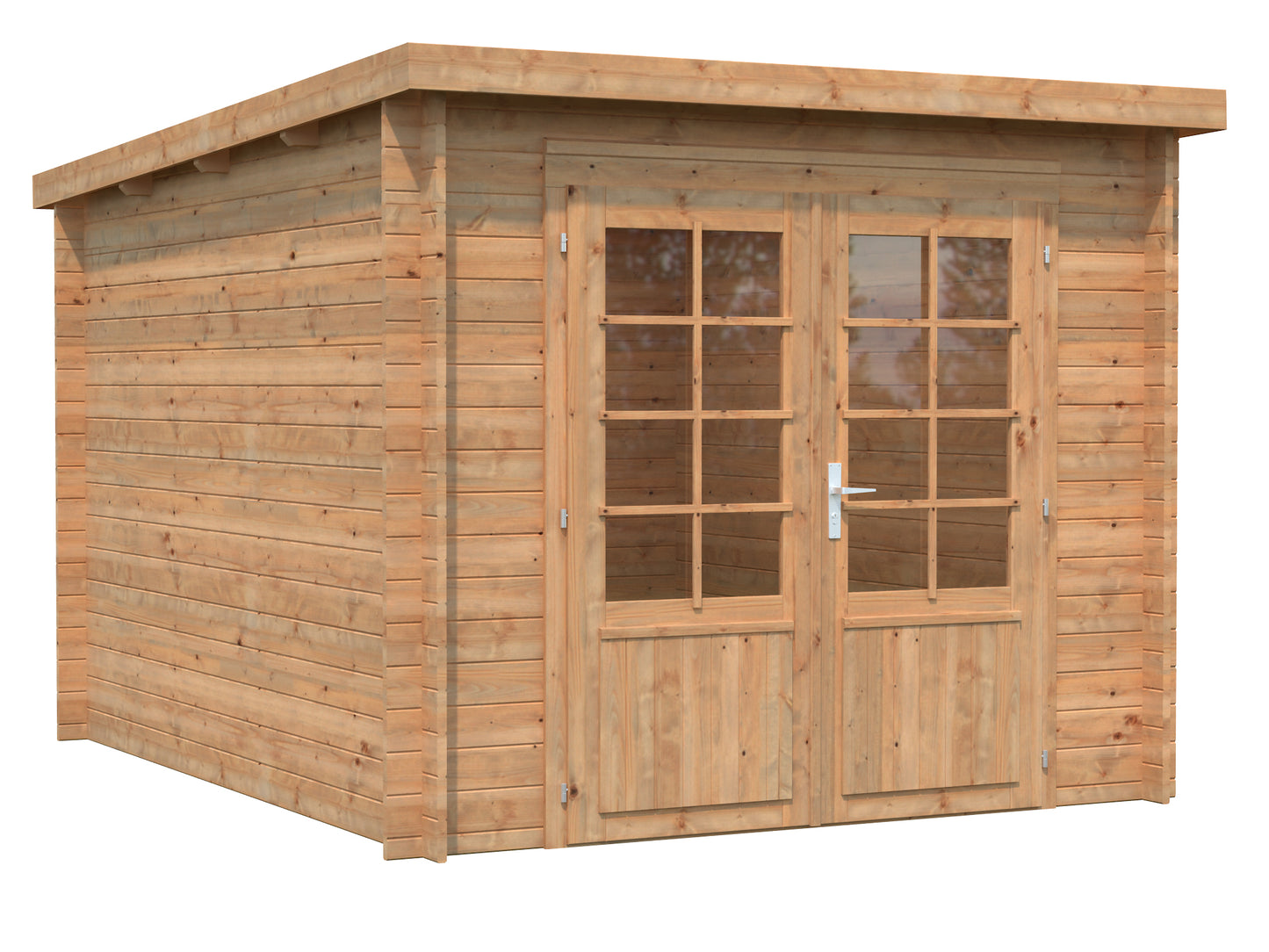 Palmako Ella 6,9 m2 - Lackiert dunkelgrau RAL7012 + weiß RAL9016