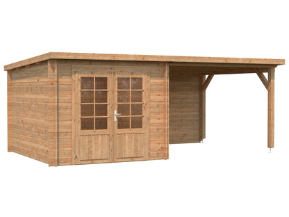 Palmako Ella 6,9+8,2 m2 - Hellbraun tauchgrundiert