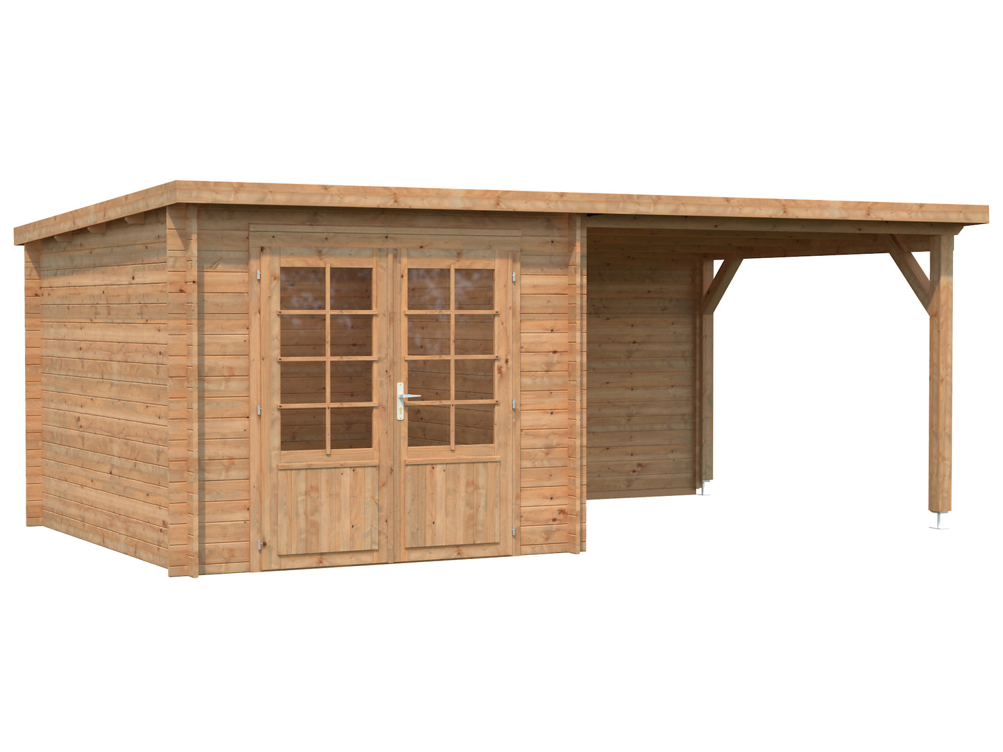 Palmako Ella 6,9+8,2 m2 - Lackiert dunkelgrau RAL7012 + anthrazit RAL7016