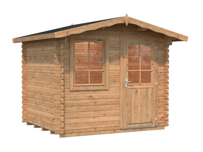 Palmako Emma 4,6 m2 - Lackiert hellgrau RAL7042 + anthrazit RAL7016