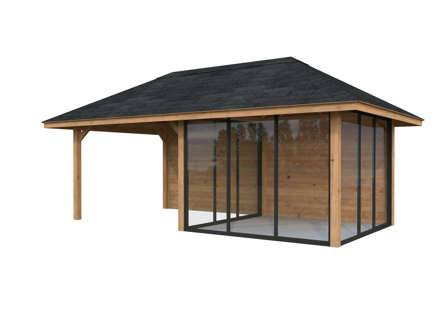 Palmako Bianca 16,6 m2 Set 206 Slide - Naturbelassen