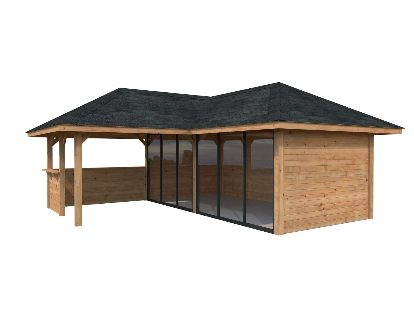 Palmako Bianca 24,9 m2 Set 222 Slide - Grau tauchgrundiert