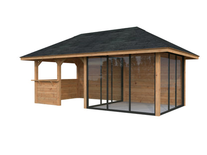 Palmako Bianca 16,6 m2 Set 508 Slide Plus - Grau tauchgrundiert