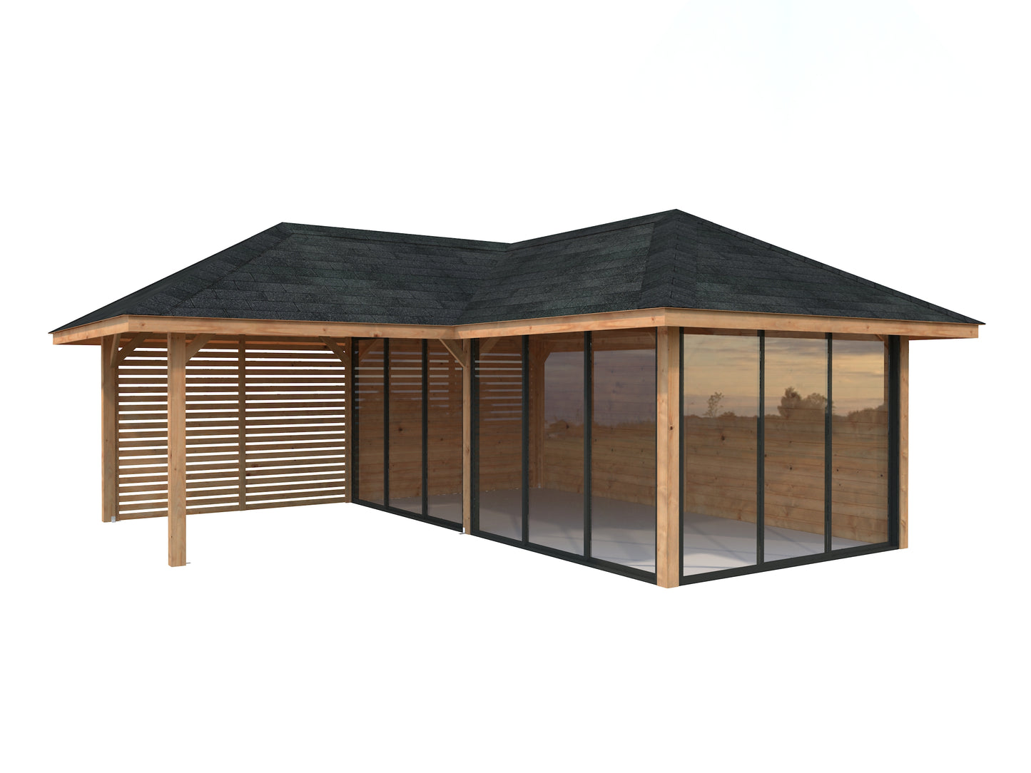 Palmako Bianca 24,9 m2 Set 514 Slide Plus - Naturbelassen