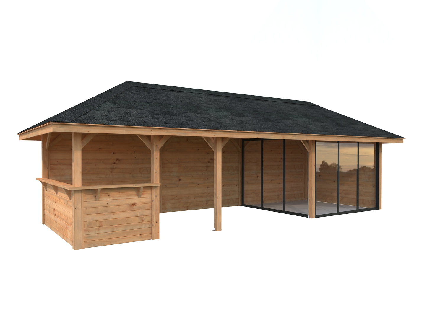Palmako Bianca 24,9 m2 Set 515 Slide Plus - Naturbelassen