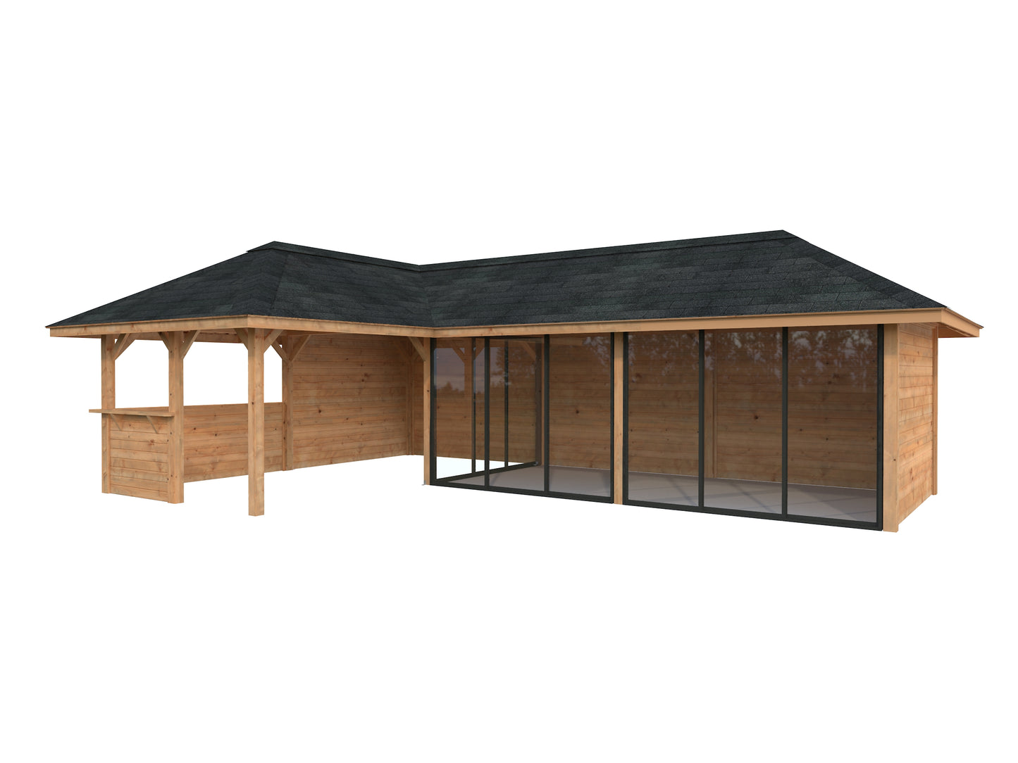 Palmako Bianca 33,2 m2 Set 520 Slide Plus - Naturbelassen