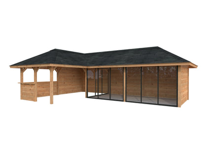 Palmako Bianca 33,2 m2 Set 520 Slide Plus - Hellbraun tauchgrundiert