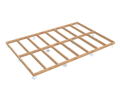 Palmako Fundamentrahmen 4,5x3 m (inkl. LogFoot) - Hellbraun tauchgrundiert